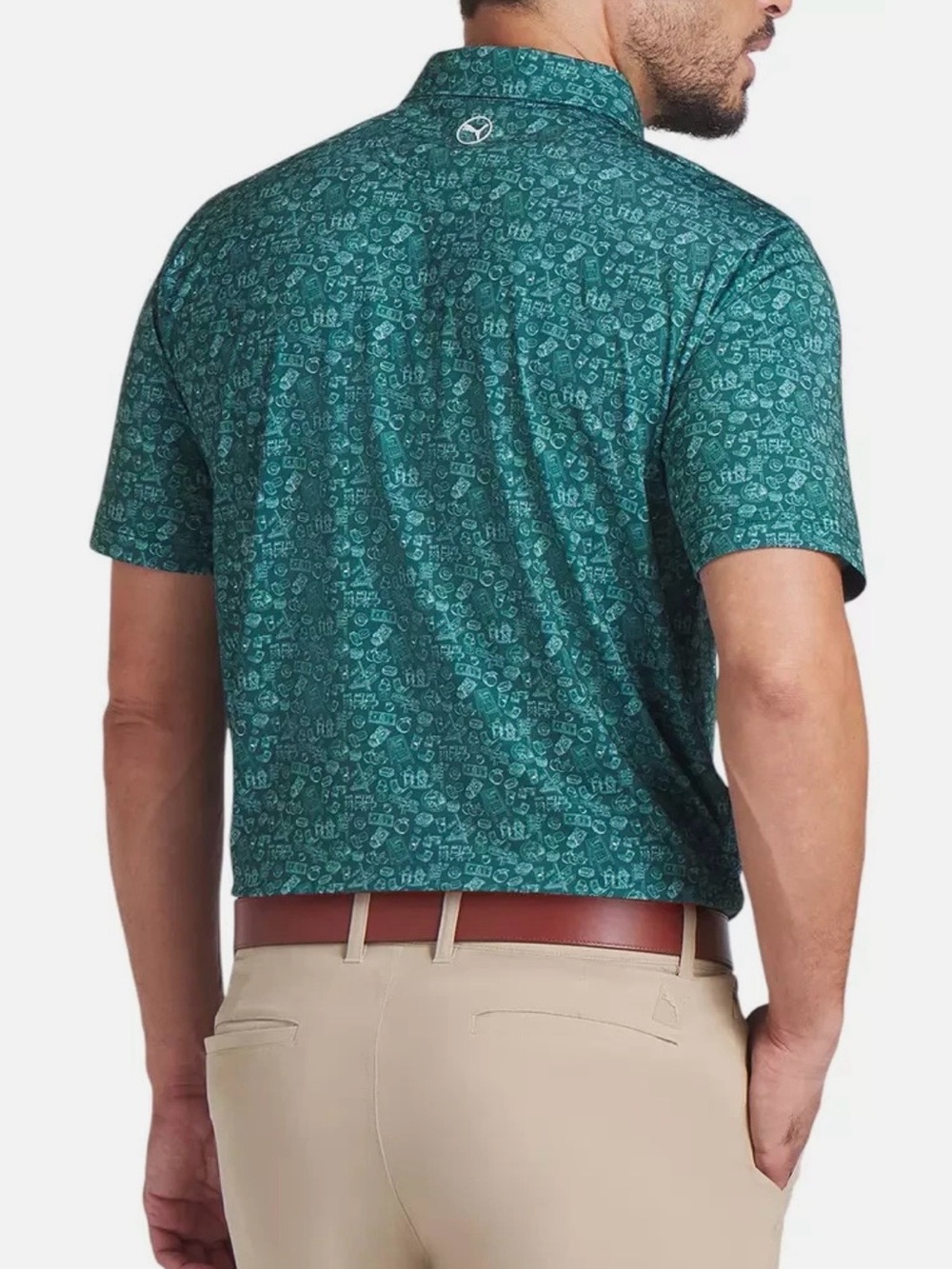 NWT PUMA MATTR DARK MYRTLE HIGH PERFORMANCE MENS GOLF POLO 4-WAY STRETCH SIZE M - Picture 3 of 14